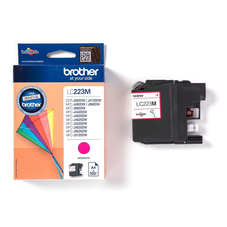 LC223M Brother genuine ink cartridge and pack image