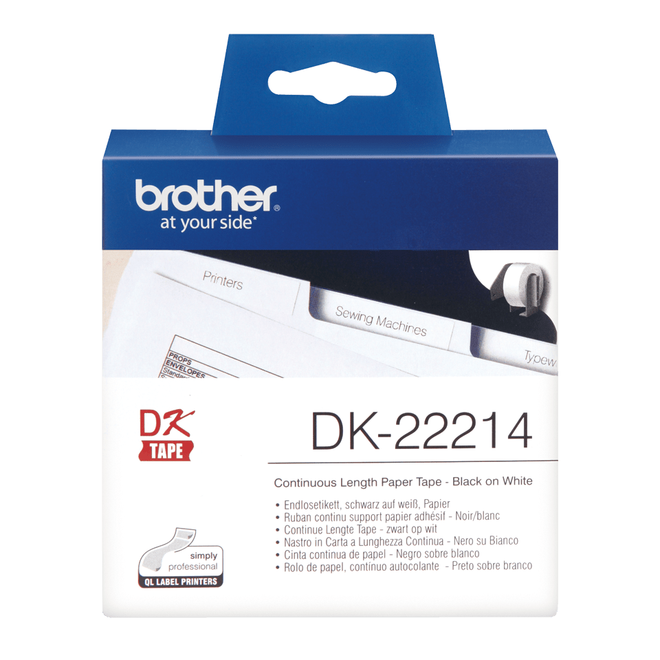 Brother DK-22214  Étiquettes 12 mm papier blanc