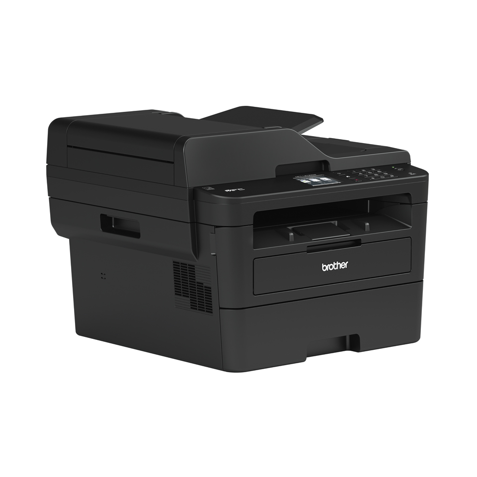 Compact 4-in-1 mono laser printer facing right