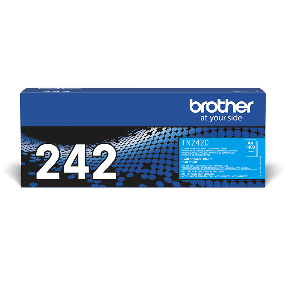 TN242C Brother genuine toner cartridge pack front image