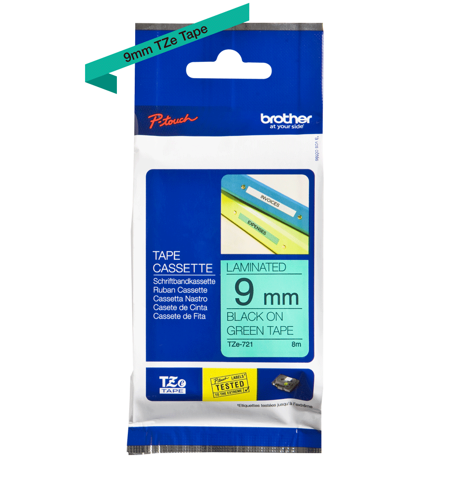 Ruban étiqueteuse 12 mm Doré sur Bleu marine Brother chez Rougier & Plé