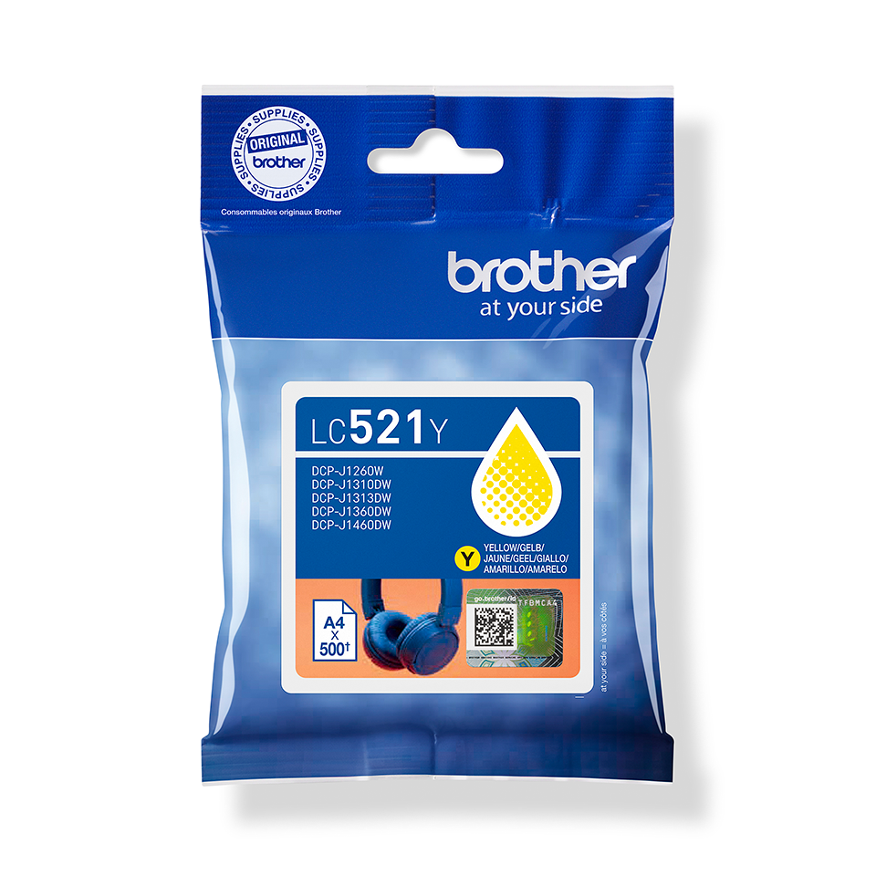 <p>LC521 yellow inkjet cartridge packaging</p>