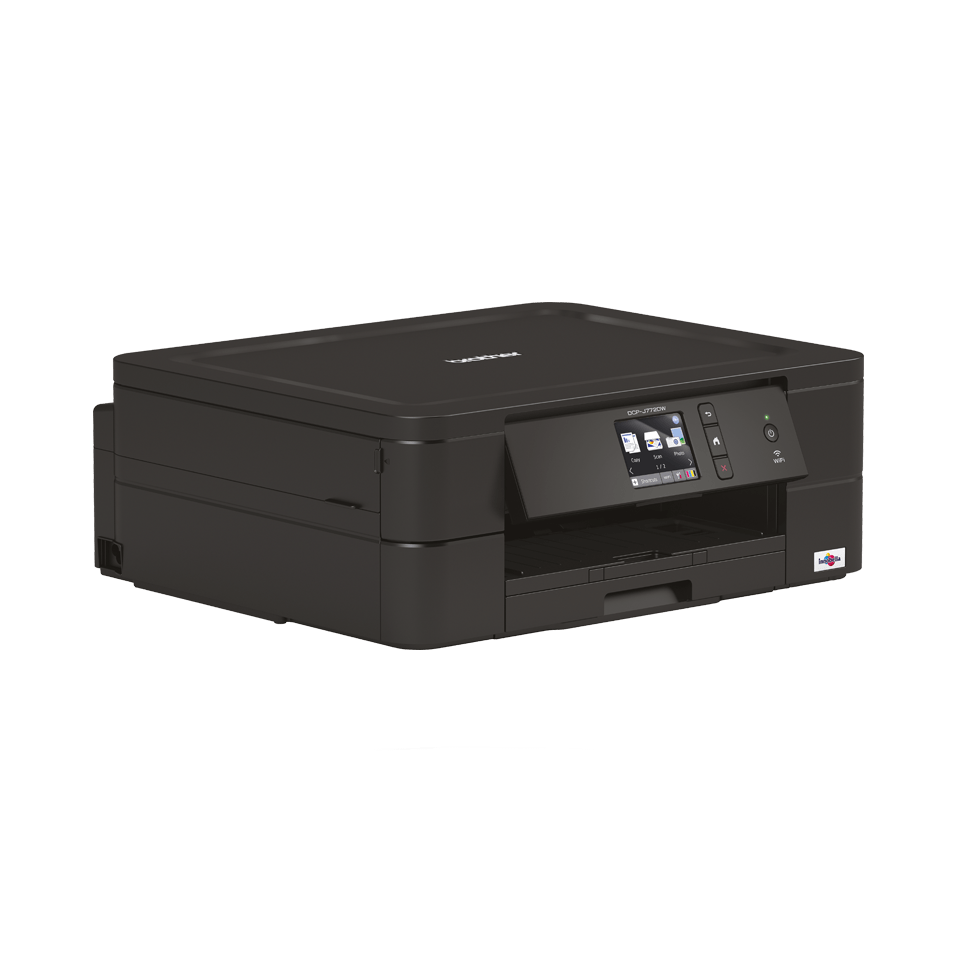 Black inkjet printer facing 45 degrees to the right - DCPJ772DW