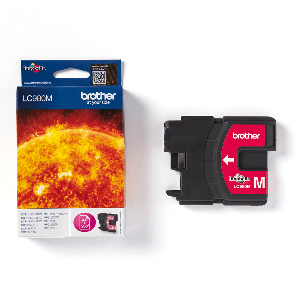 LC980M Brother genuine ink cartridge and pack image