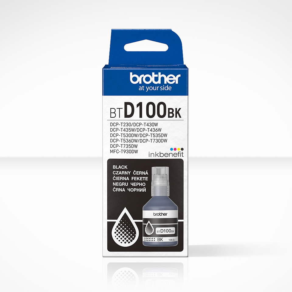 <p>BTD100BK black ink bottle carton</p>