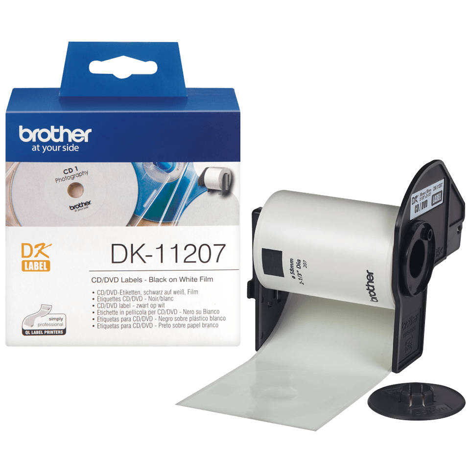 Étiquettes remplacent Brother DK-44605 pour imprimante étiqueteuse -  autocollantes 62mm x 30,48m + support