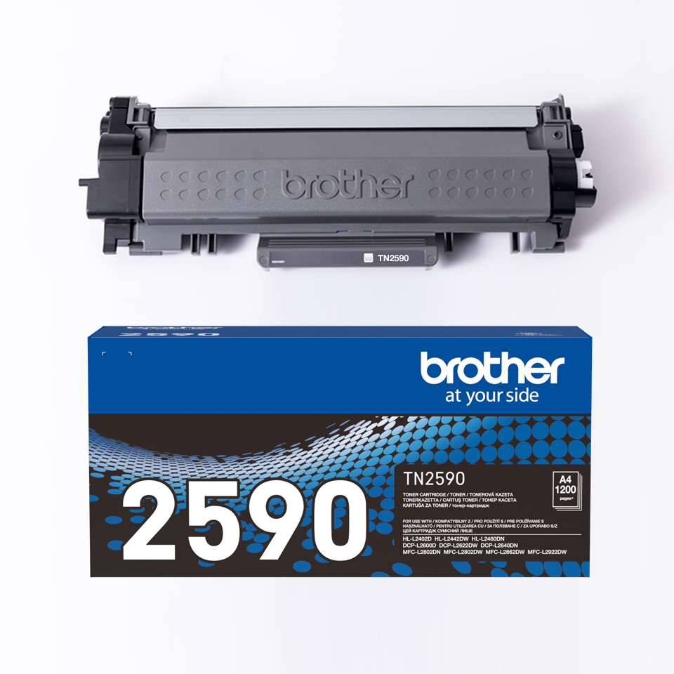 TN2590 toner cartridge with carton