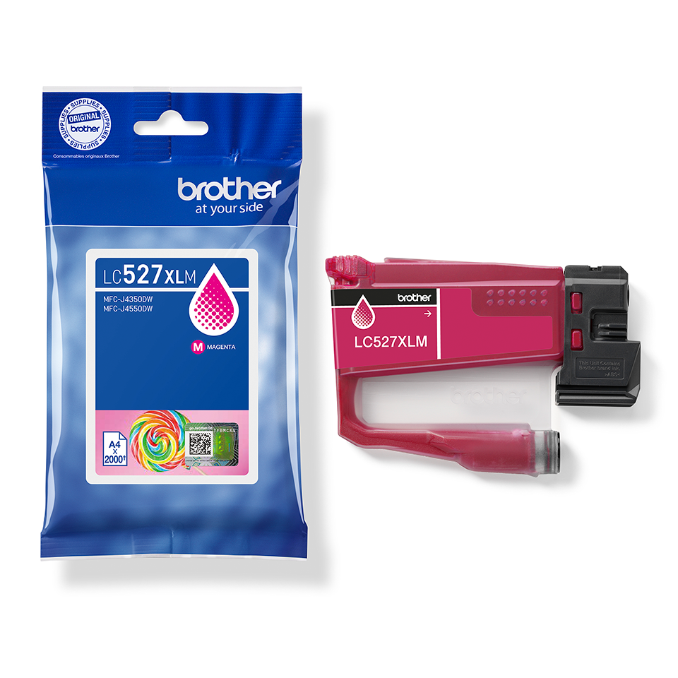 <p>LC527XL magenta high yield inkjet cartridge with packaging</p>