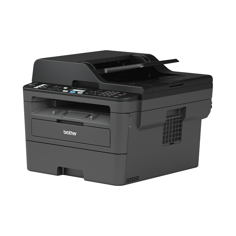 Compact 4-in-1 mono laser printer facing left
