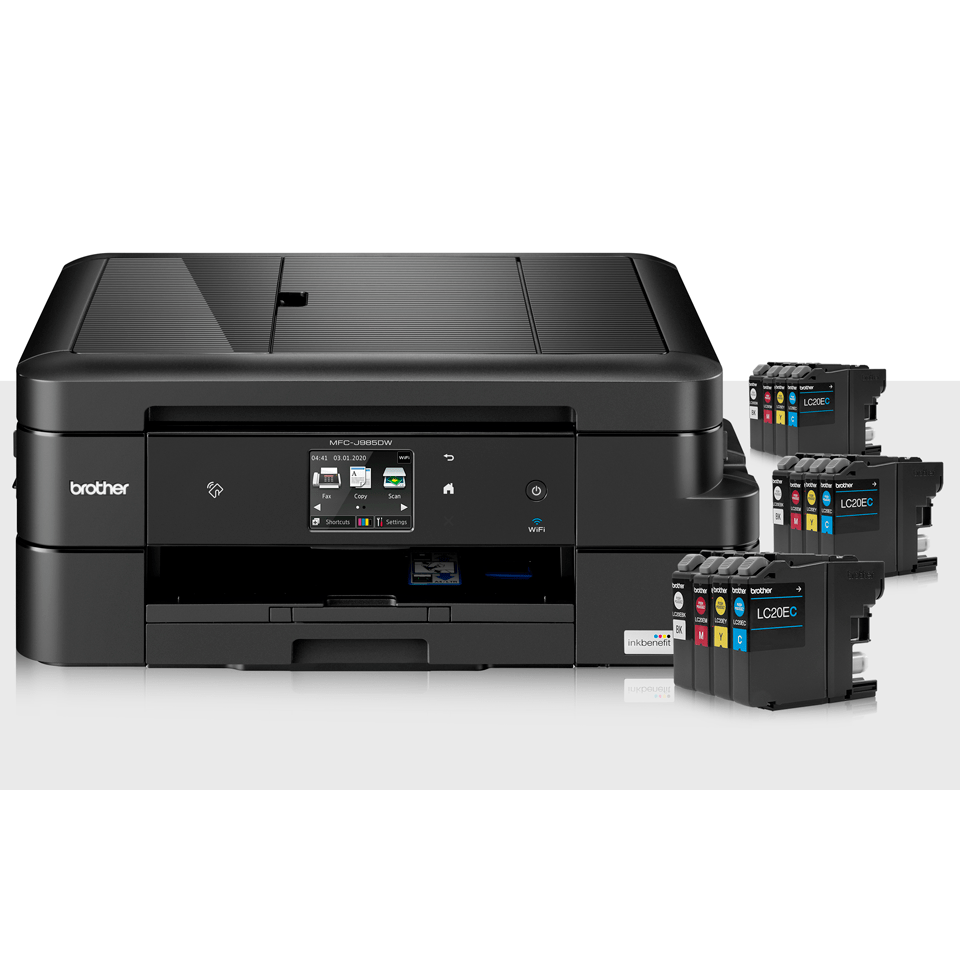 MFCJ985DW from view with ink cartridges