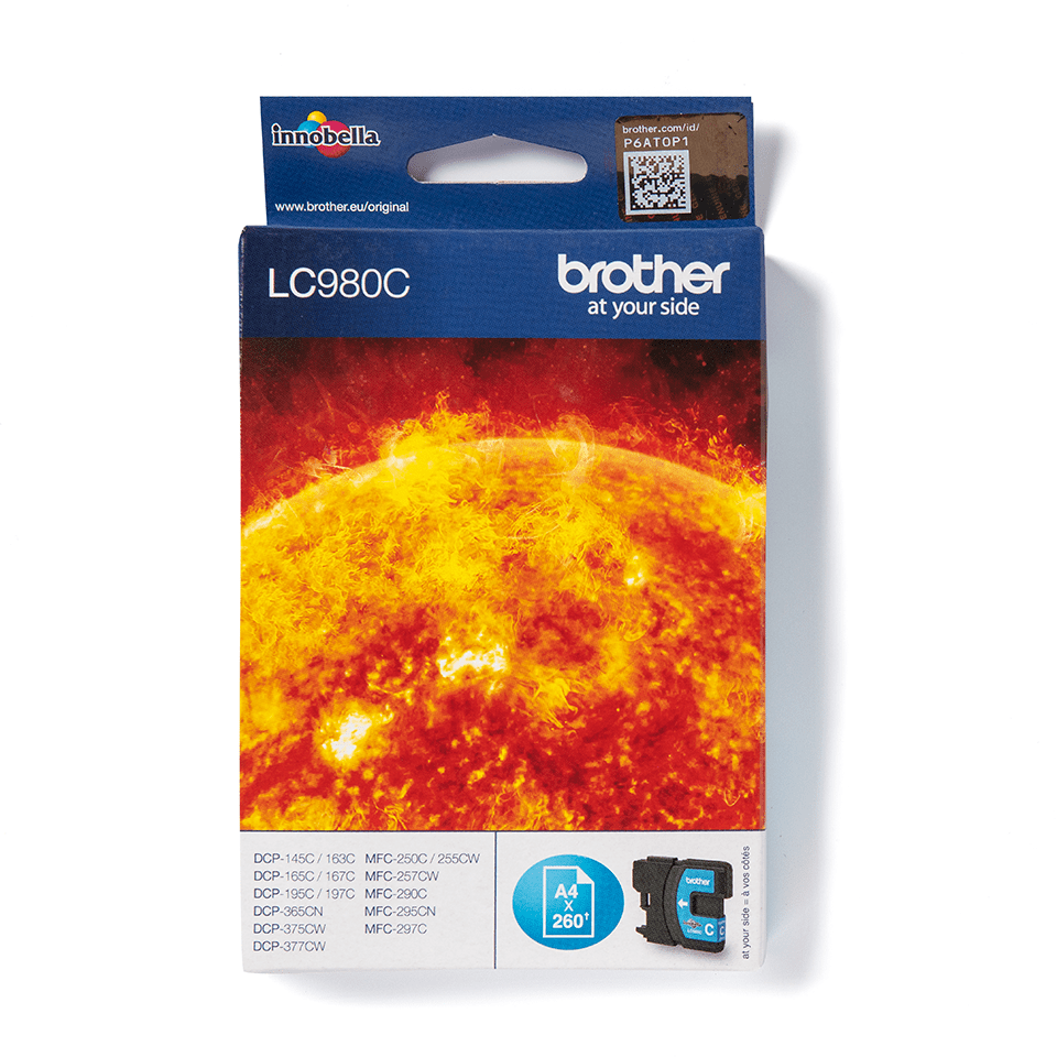 LC980C Brother genuine ink cartridge pack front image