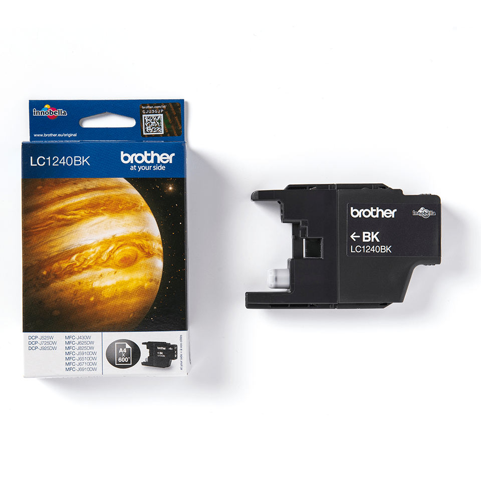LC1240BK Brother genuine ink cartridge and pack image