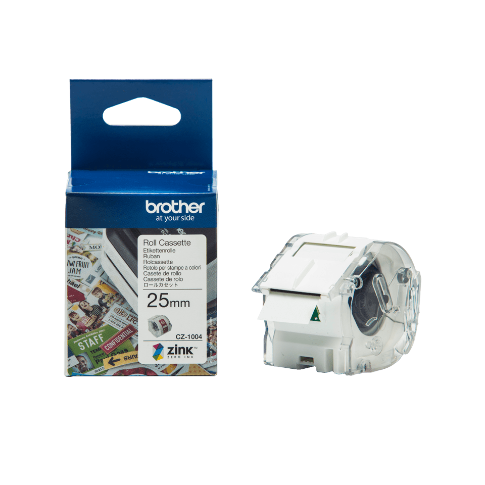 CZ-1004 25mm full colour label roll and box carton