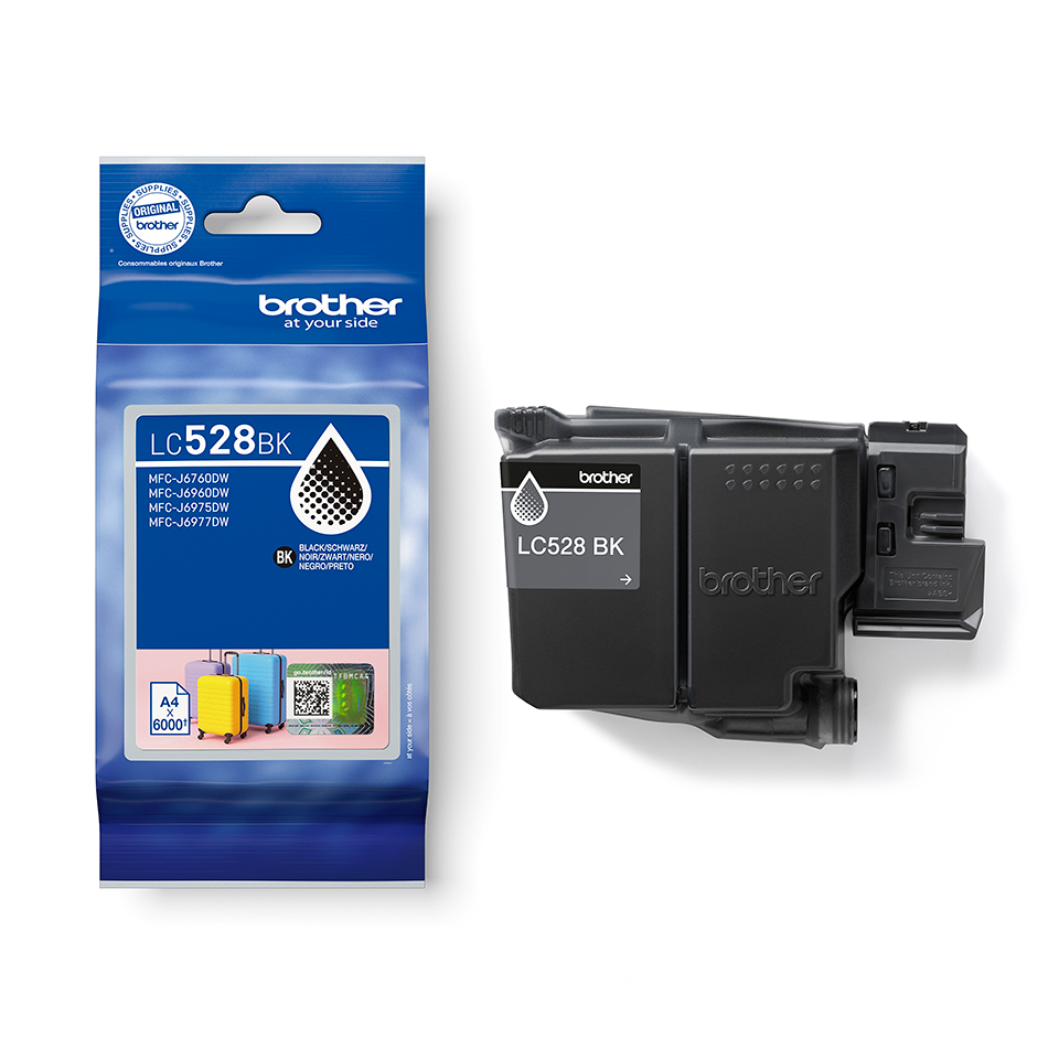 <p>Black LC528BK inkjet cartridge with packaging</p>