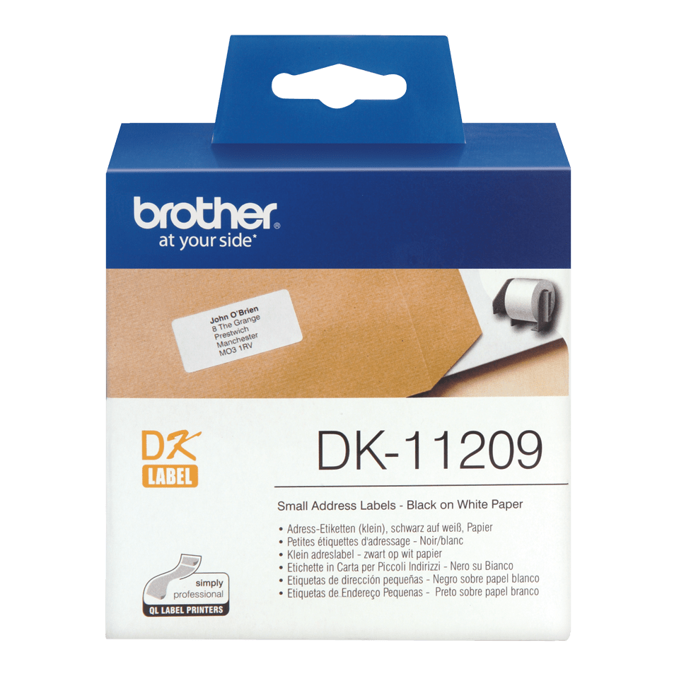 Rouleau d'étiquettes adhésives continues compatibles Brother 29x90 mm