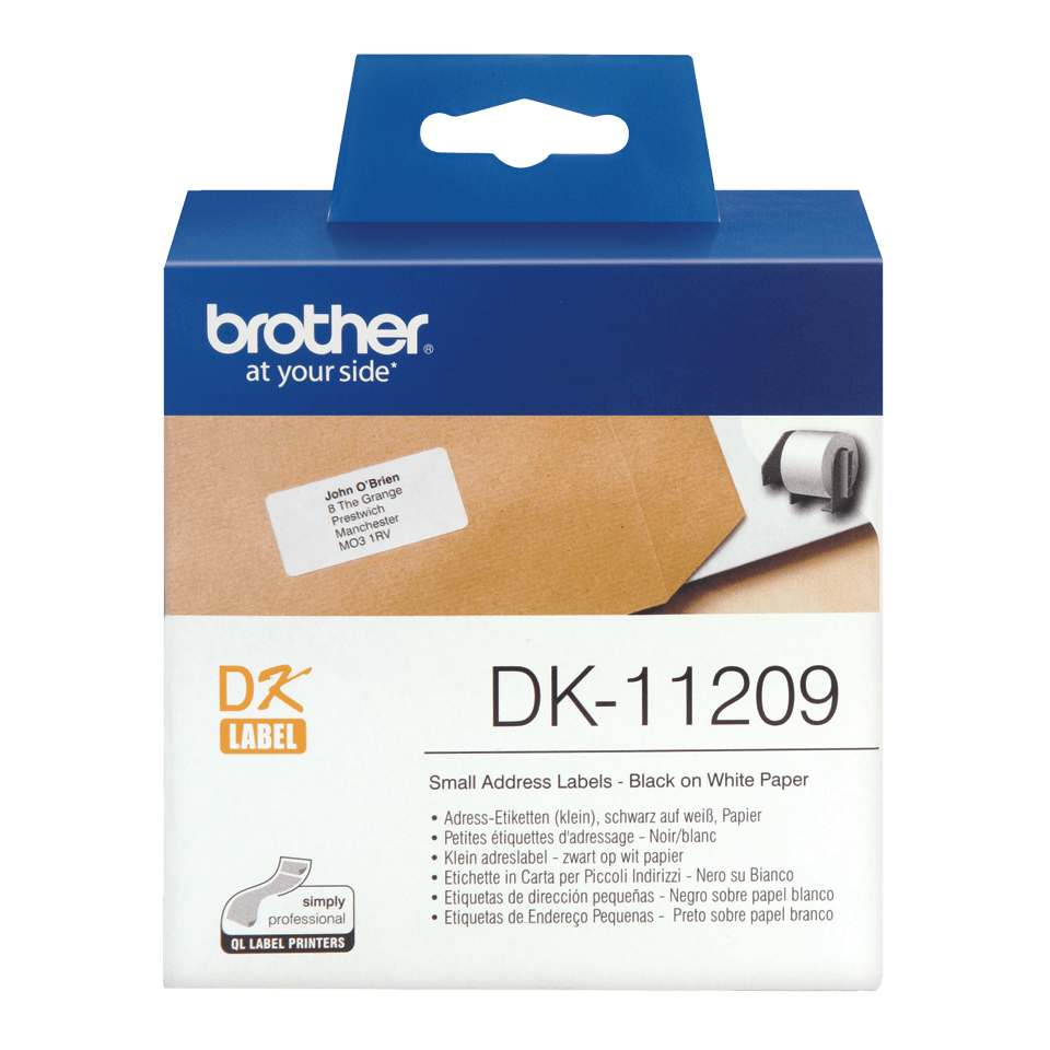 Rouleau d'étiquettes adhésives continues compatibles Brother 102 mm pack de  10