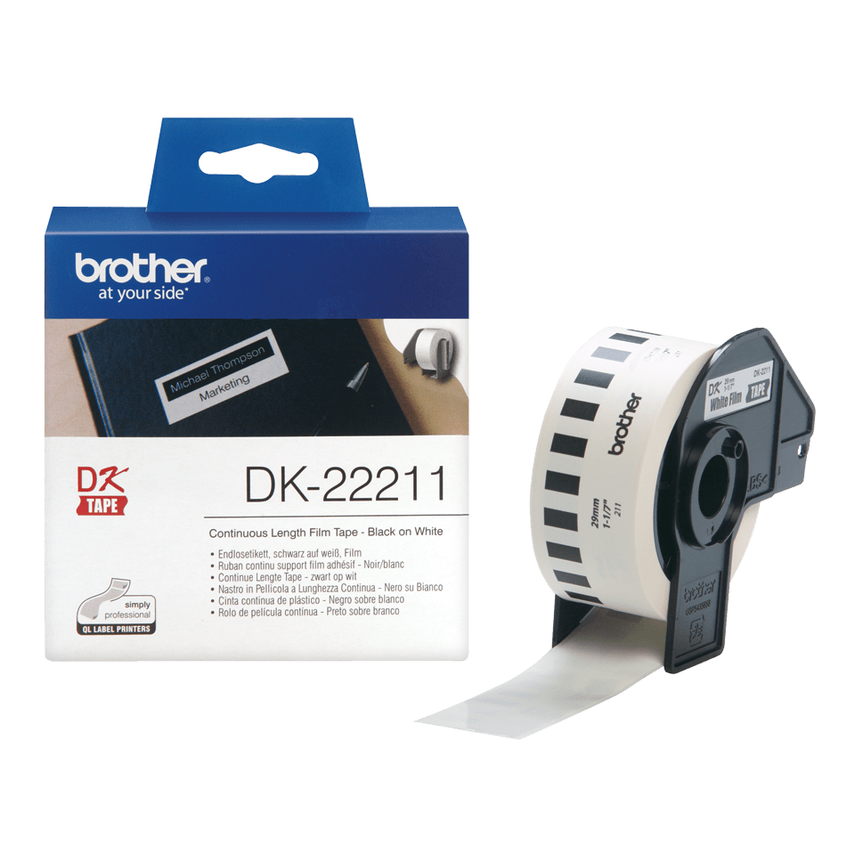 Étiquettes remplacent Brother DK-44605 pour imprimante étiqueteuse -  autocollantes 62mm x 30,48m + support