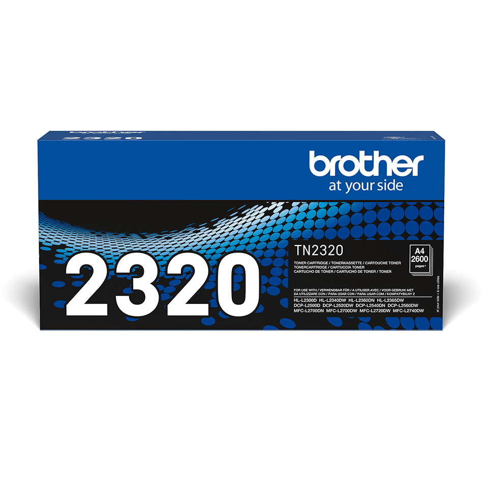 TN2320  Brother genuine toner cartridge pack front image