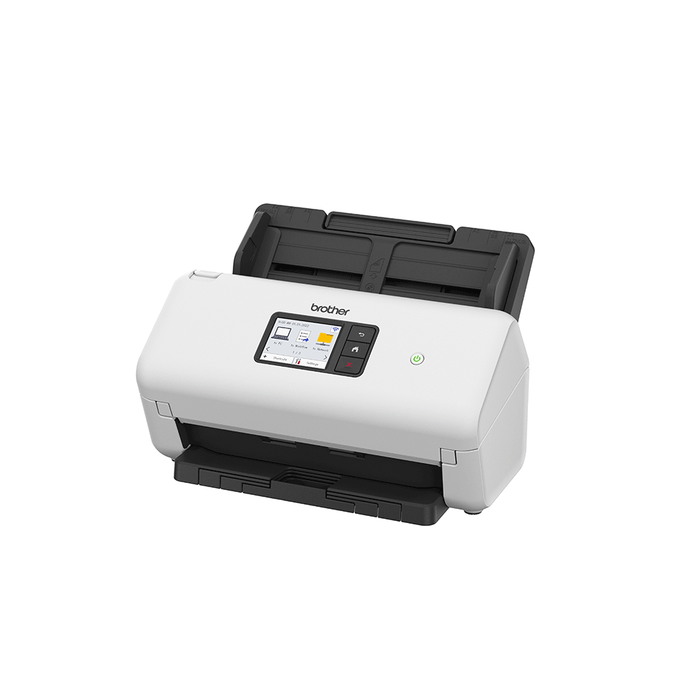 <p>ADS4550W desktop scanner device facing left</p>