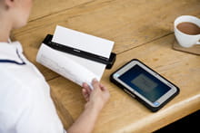 GuKKK Mobiele A4 mini-printer, A4 draagbare thermische printer, kleine