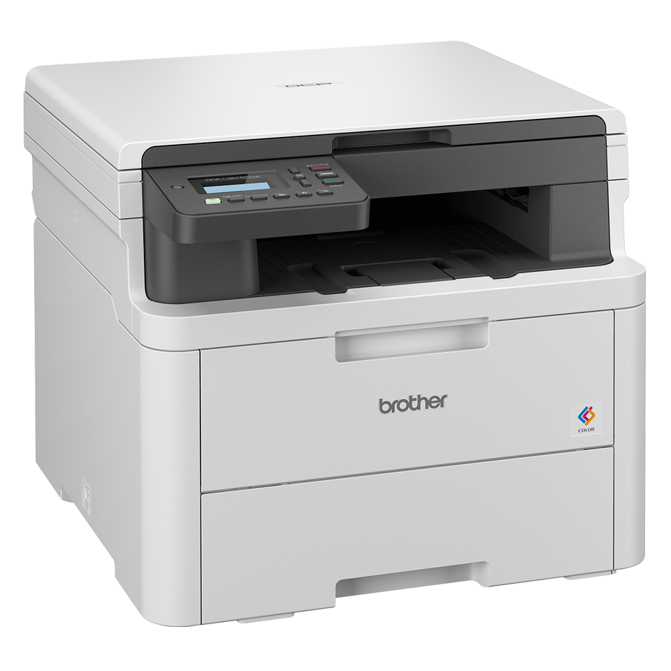 DCP-L3515CDW 3-in-1 printer positioned facing 3/4 right on a white background