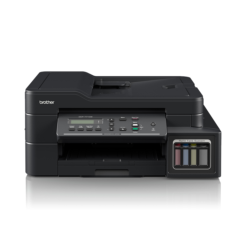 Black inkjet printer with refillable ink tanks DCP-T710W