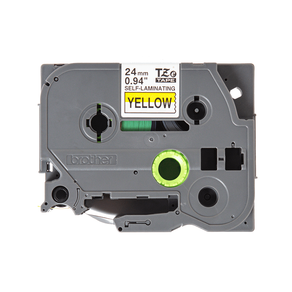 TZeSL651 24mm Black on Yellow Self-Laminating Tape Cassette