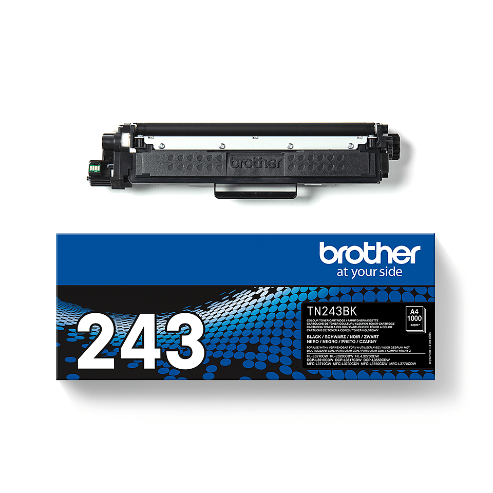 TN243BK Brother genuine toner cartridge and pack image