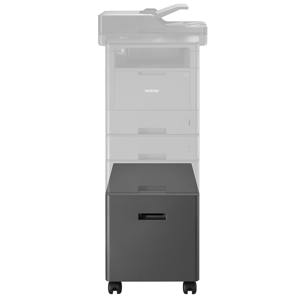 Brother L5000 mono laser dark grey cabinet with faded out printer on top