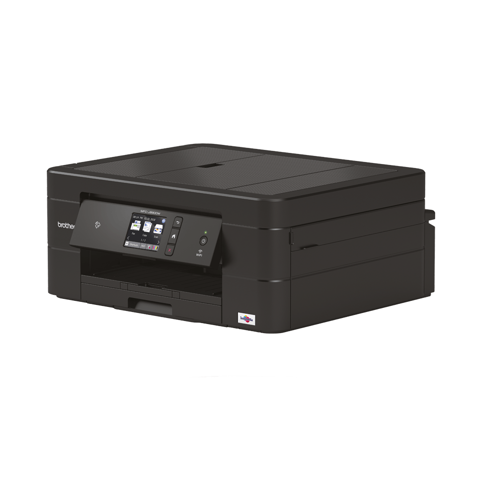 Black inkjet printer facing 45 degrees to the left - MFCJ890DW