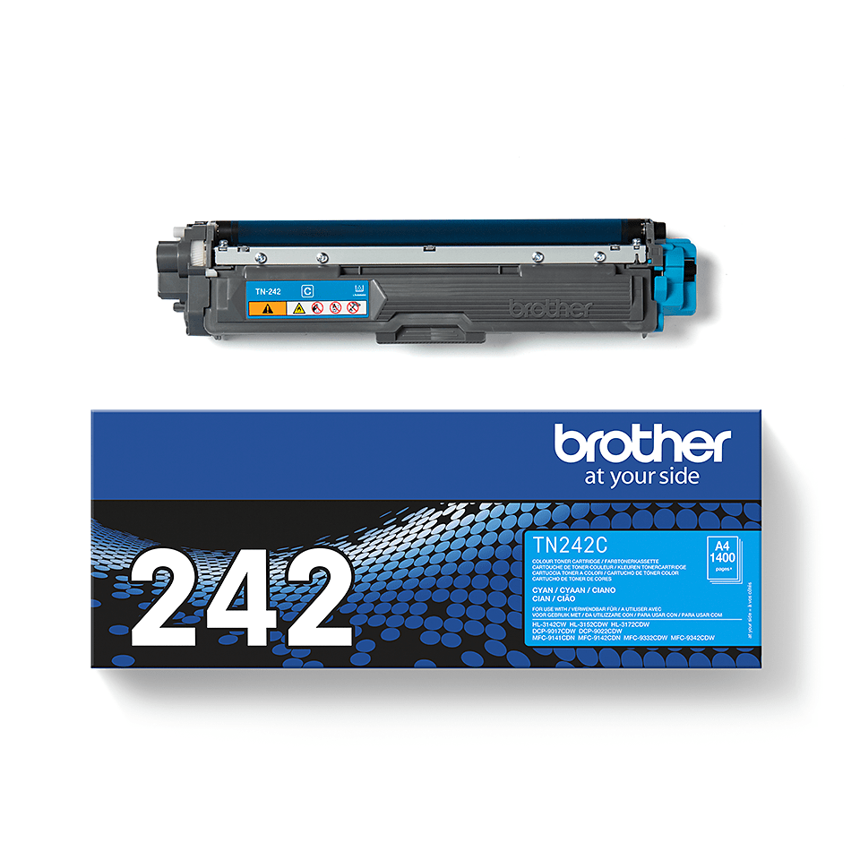 TN242C Brother genuine toner cartridge and pack image