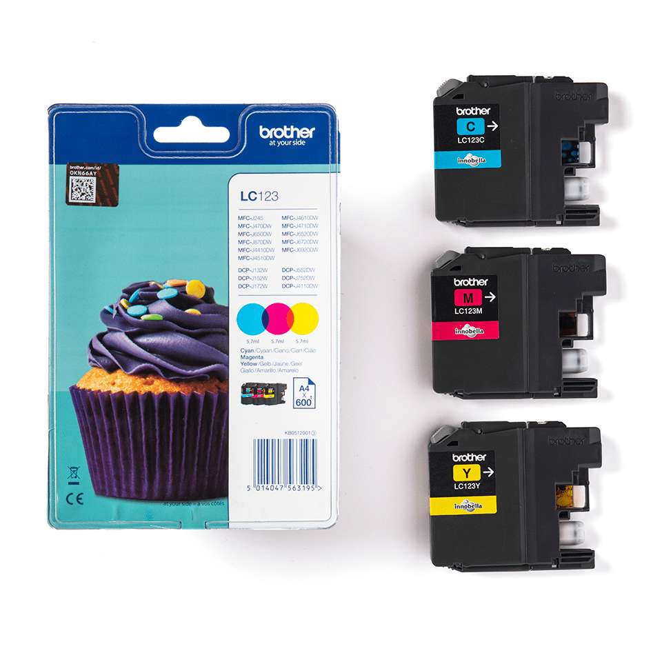 LC123RBWBP  Brother genuine ink cartridges and multi pack image