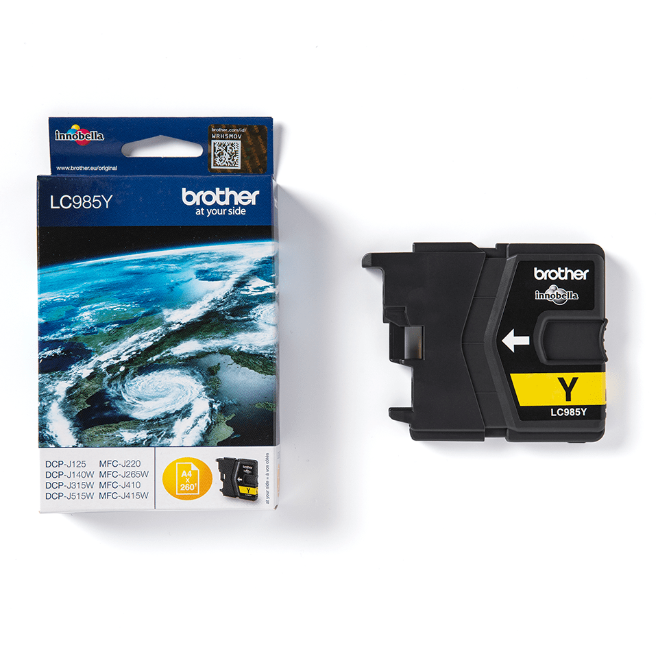 LC985Y Brother genuine ink cartridge and pack image
