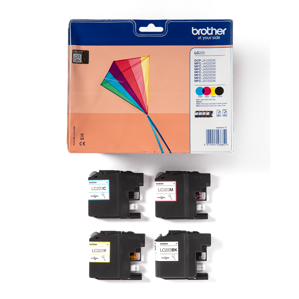 LC223VALBP Brother genuine ink cartridges and multi pack image