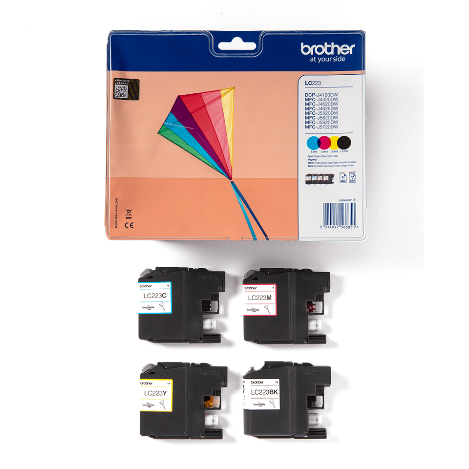 Brother LC223 - Pack de 4 - noir, cyan, magenta, jaune - cartouche d'encre  originale Pas Cher | Bureau Vallée