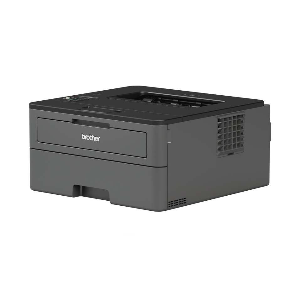 Compact mono laser printer facing left