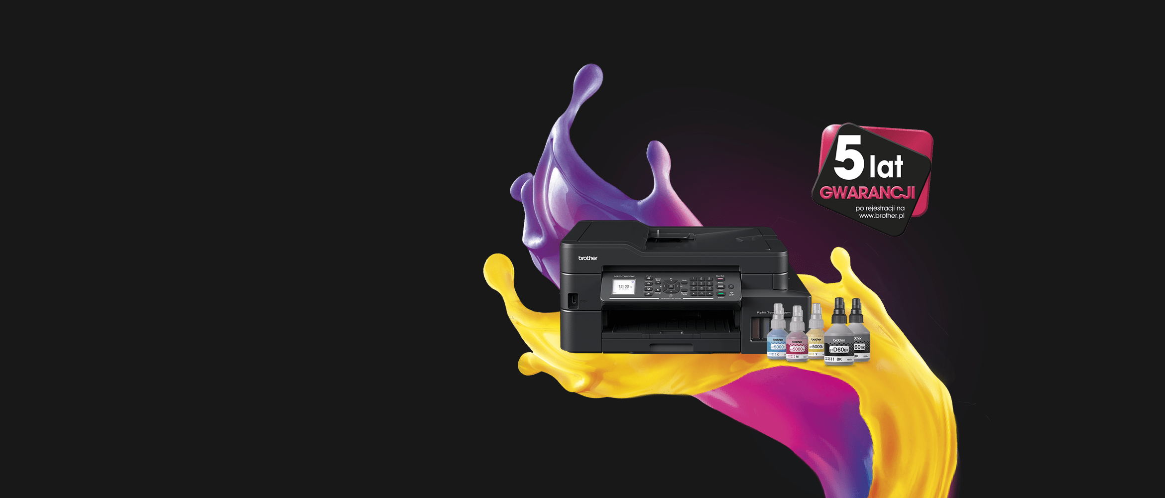 5 Years Warranty 2024 fullbanner image with printer