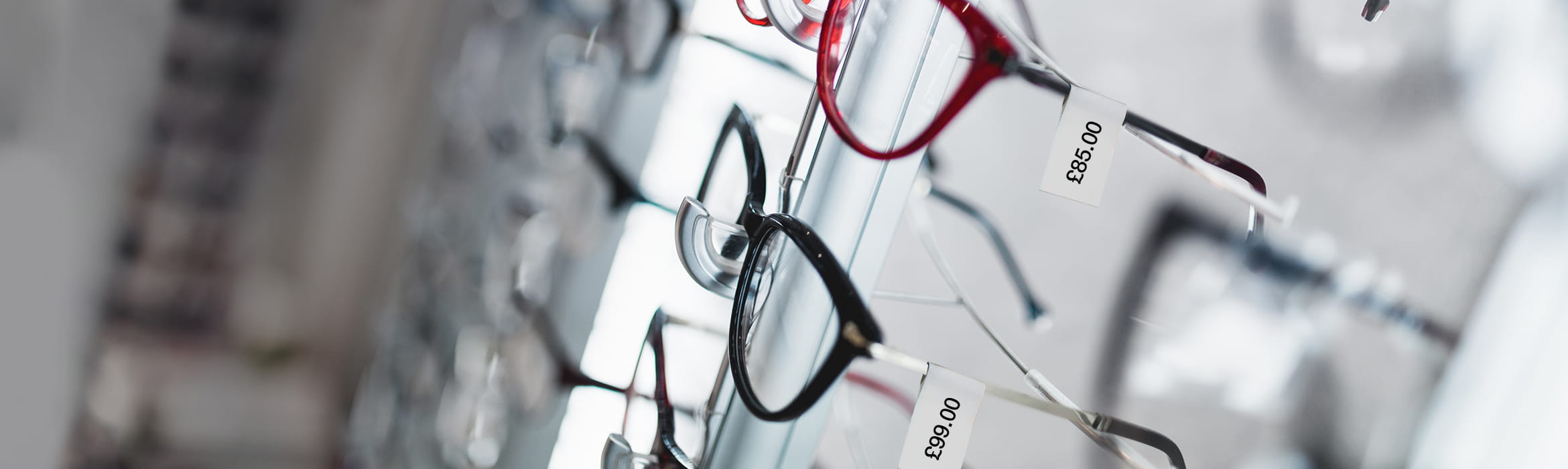 Brother labels on a glasses display