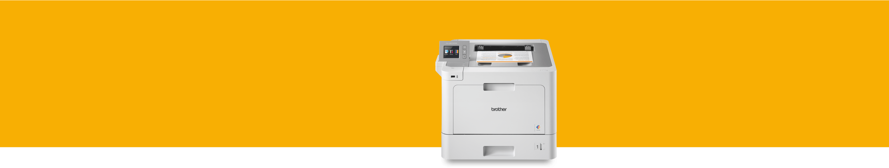 colour laser printer on an orange background