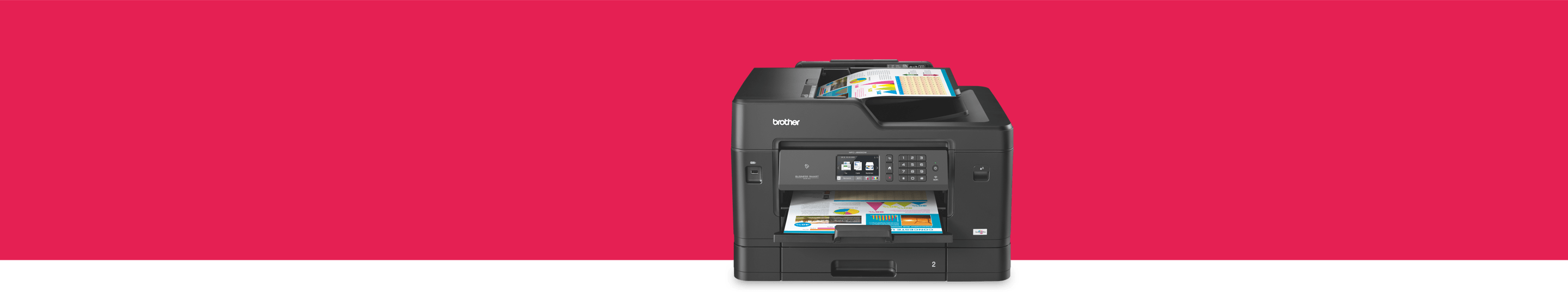 business inkjet printer on a red background