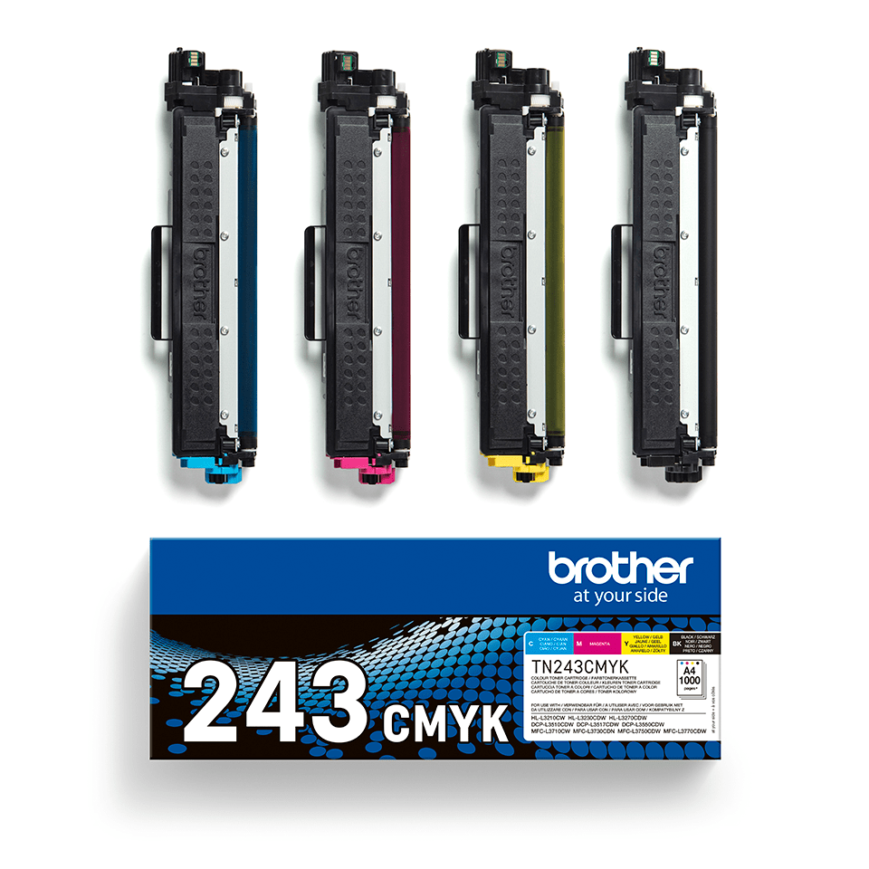 TN243CMYK Brother genuine toner cartridges and multi pack image