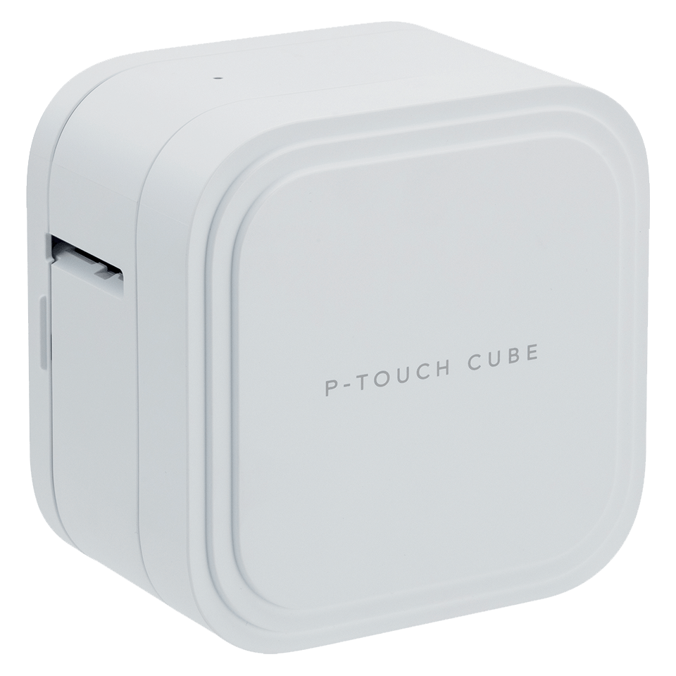 P-touch CUBE Pro (P910BT) label printer  - front and left hand side shot
