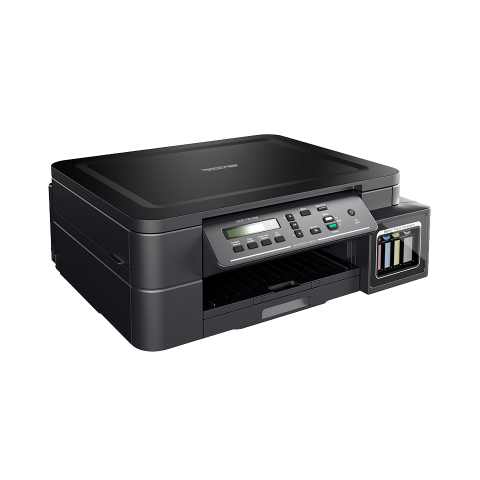 Black inkjet printer with refillable ink tanks DCP-T510W