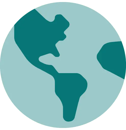 Icône verte du globe terrestre