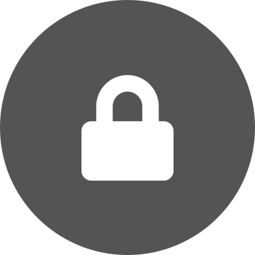 Cadenas blanc sur un fond gris en forme de cercle