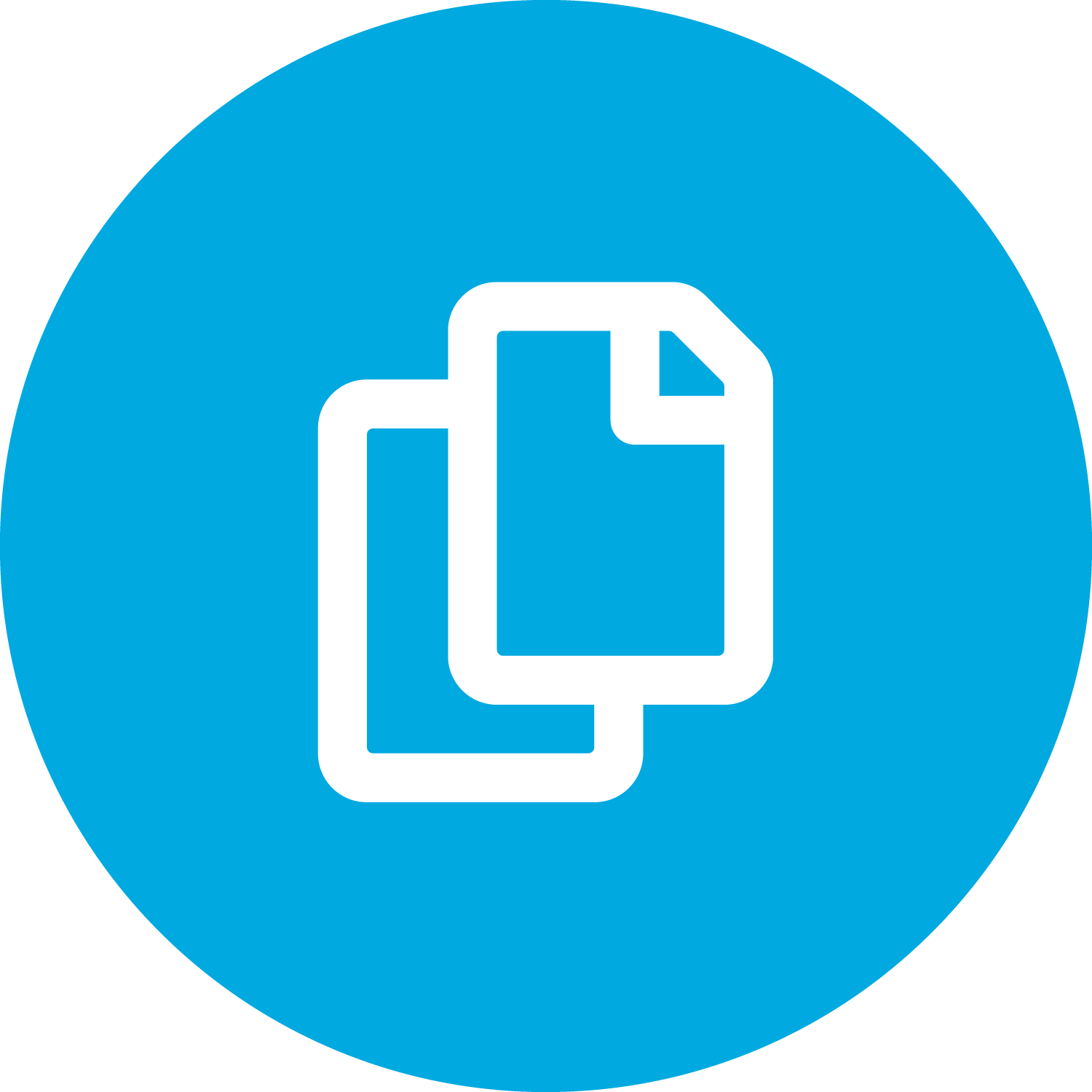 Symbole de dossier blanc sur un fond bleu