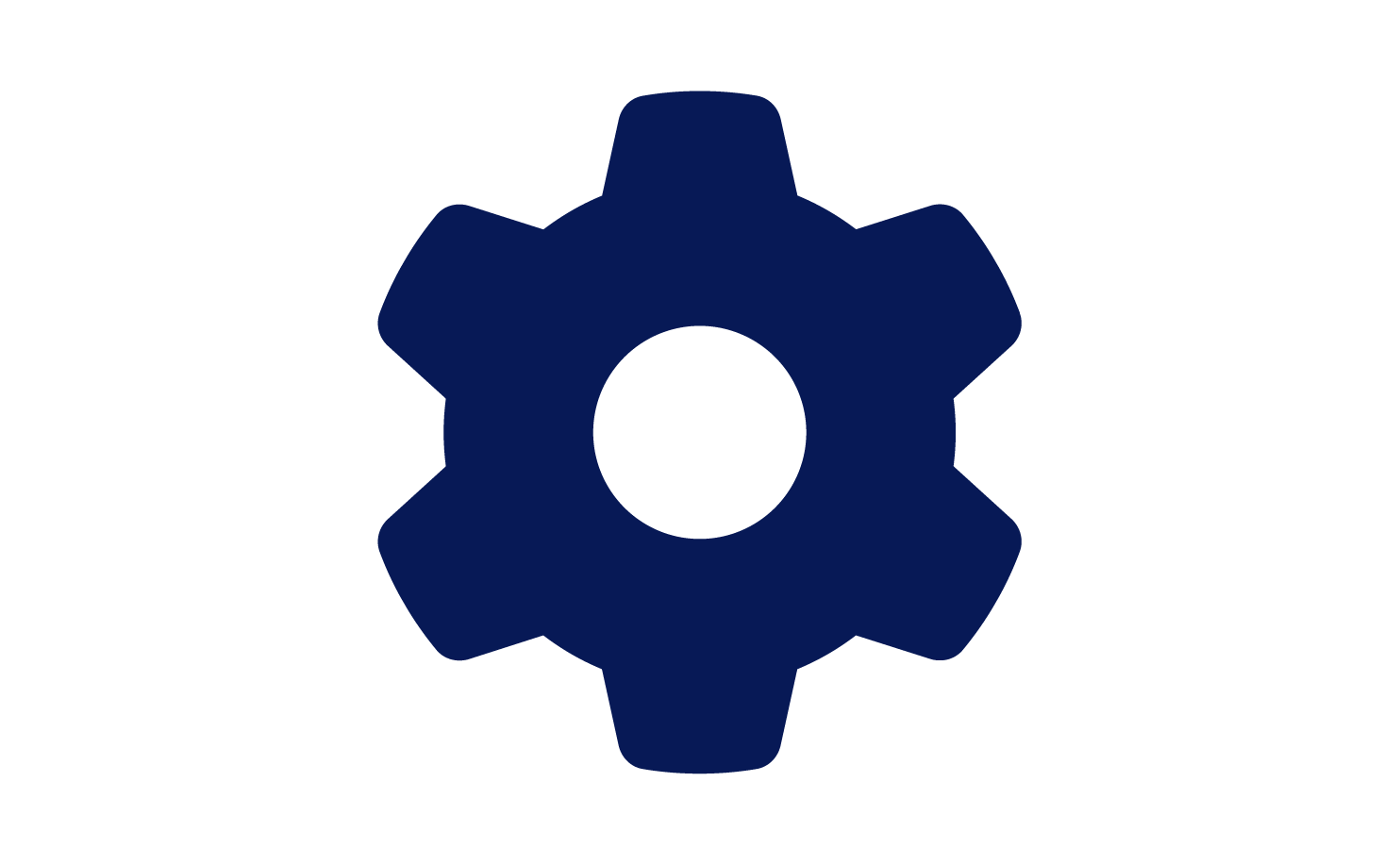 Blue cog icon