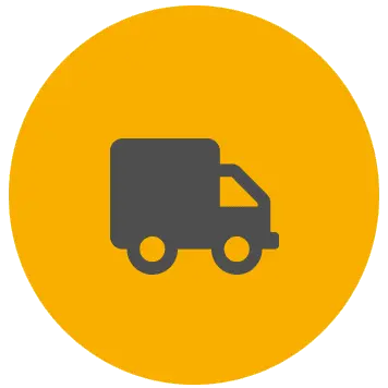 Grey truck in a amber circle