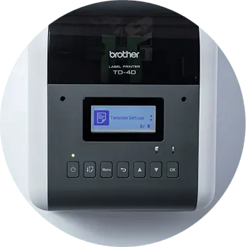 Pantalla impresora de etiquetas TD Brother