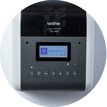 Pantalla impresora de etiquetas TD Brother